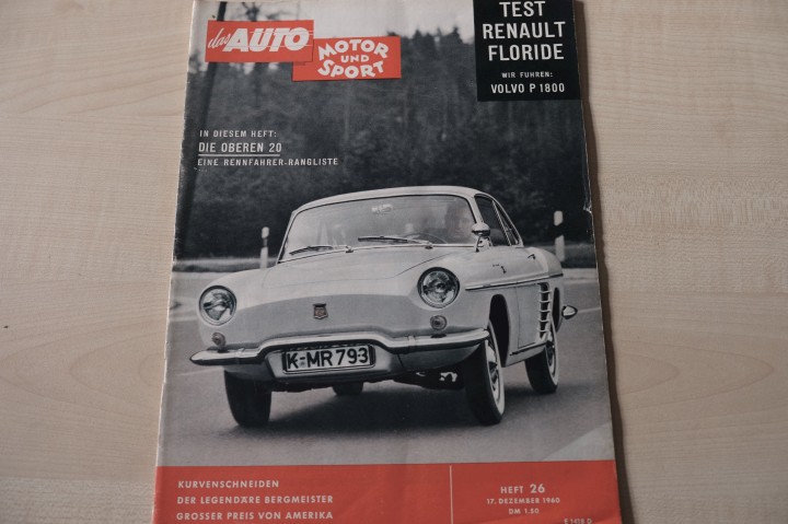 Deckblatt Auto Motor und Sport (26/1960)